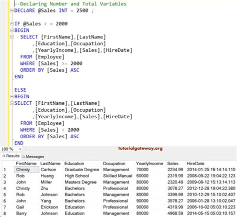 sql if then else example.